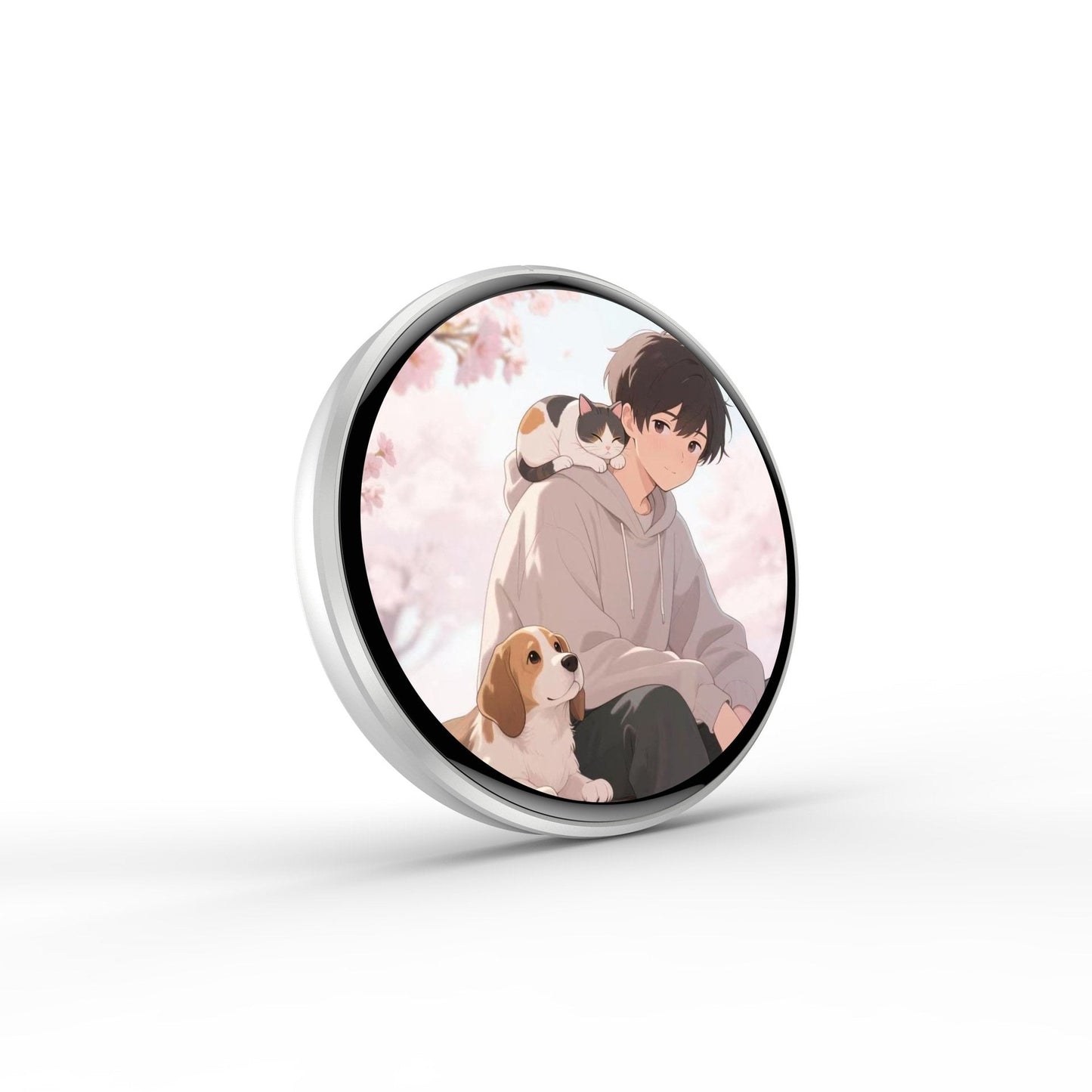 📱 Pixel Touch Digital Badge Screen – 📸 500 mAh Leichtgewichtiger Foto-/Video-/GIF-Pin