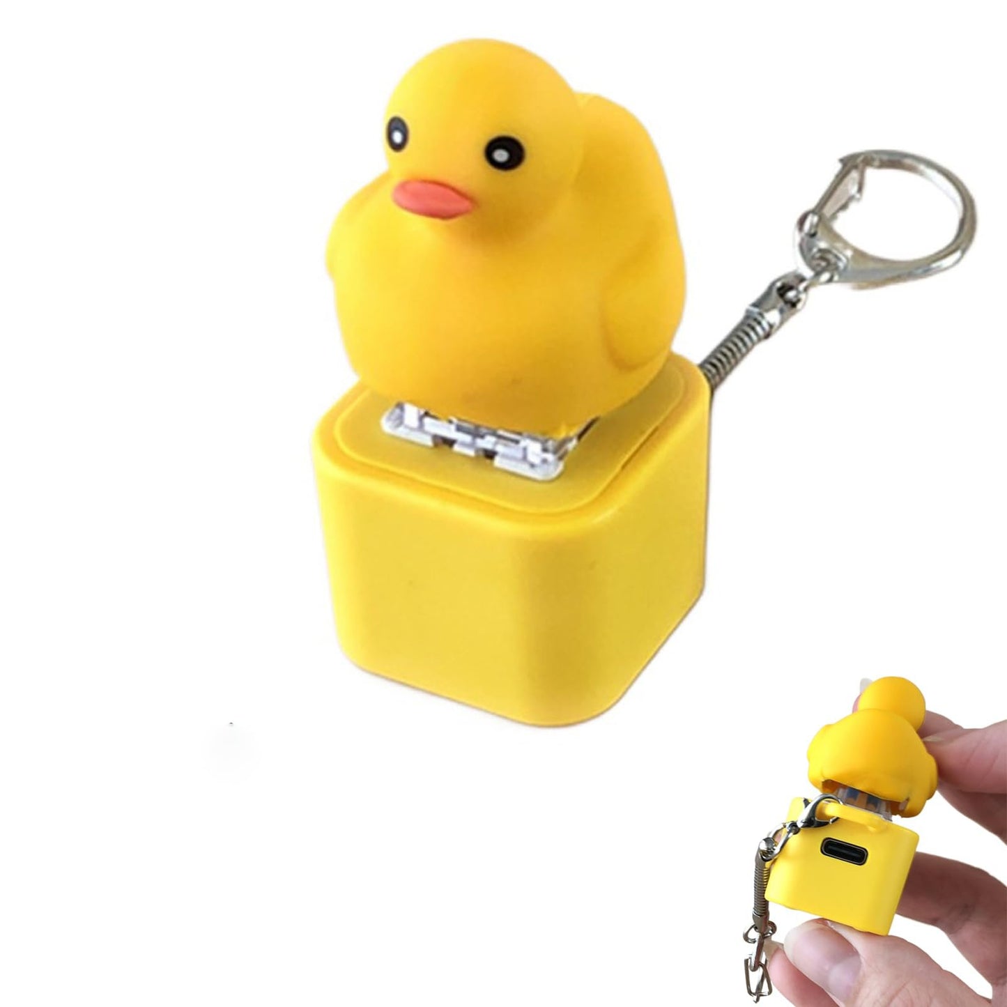 🐸Froschquakendes Fidget-Spielzeug – Wiederaufladbarer Froschquak-Schlüsselanhänger, Stressabbau durch Froschquaken mit bunten Lichtern, lustiges und tragbares Spielzeug zur Linderung von Angstzuständen