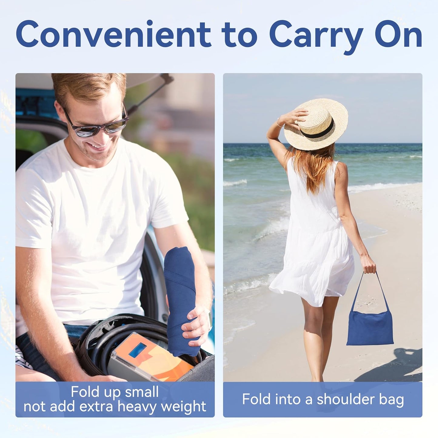 🌞🌊Sonnenliege Handtuch in Tasche mit Taschen Lagerung