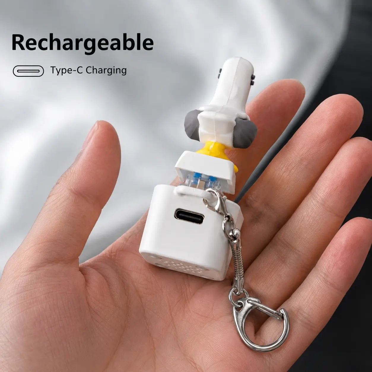 Seagull MINE! Schlüsselanhänger mit Knopf – Echtes Geräusch & LED-Licht