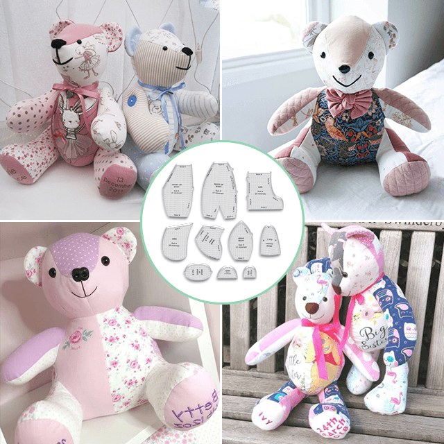 🎄Memory Bear Schablonenlineal-Set