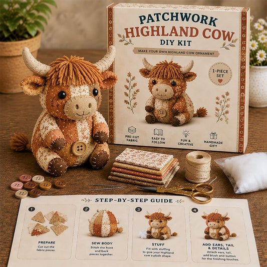 🧵Patchwork-Tier-Bastelset – Gestalte deine eigenen niedlichen Tiere