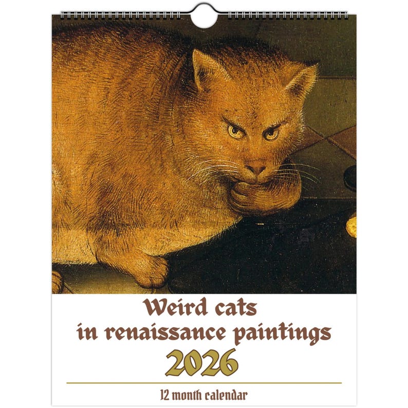 Wandkalender „Seltsame Katzen in der Renaissance 2026“