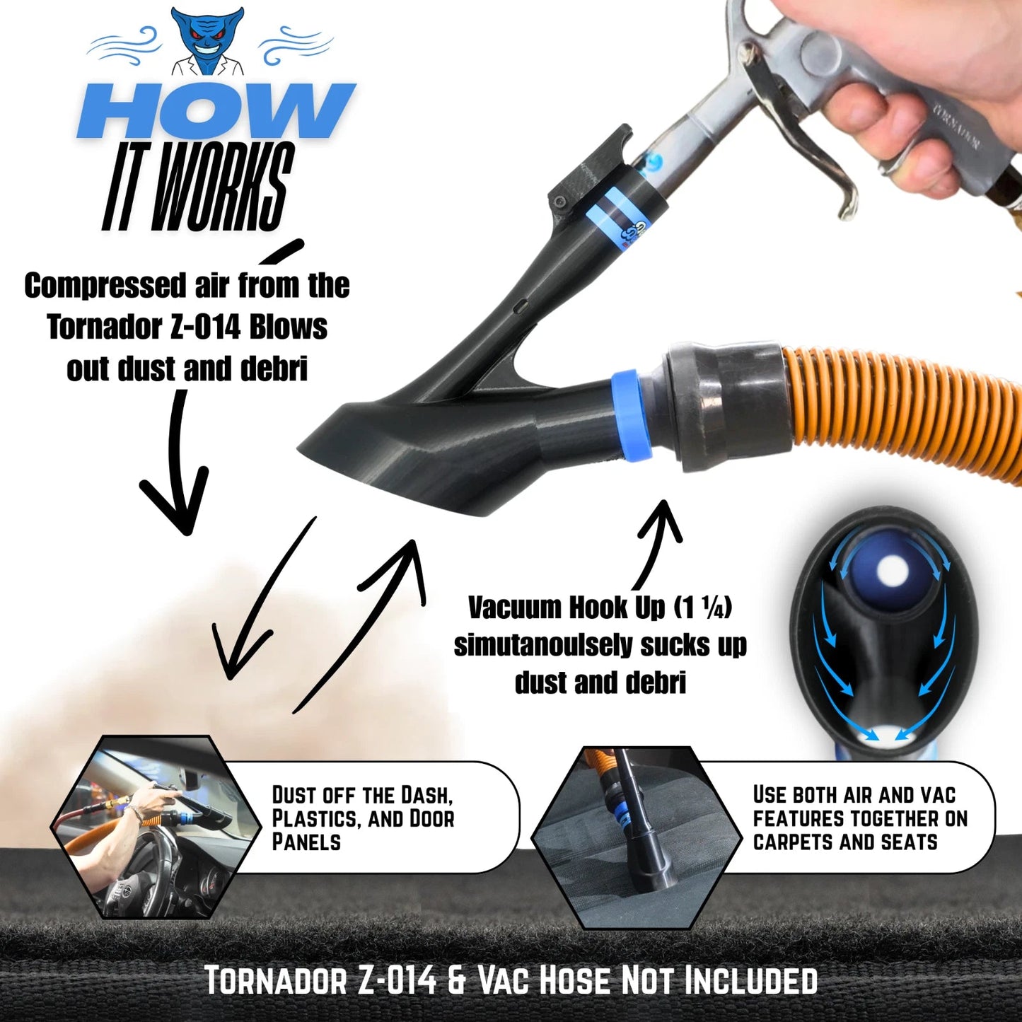 Air+Vac Auto-Detailpflege-Zubehör