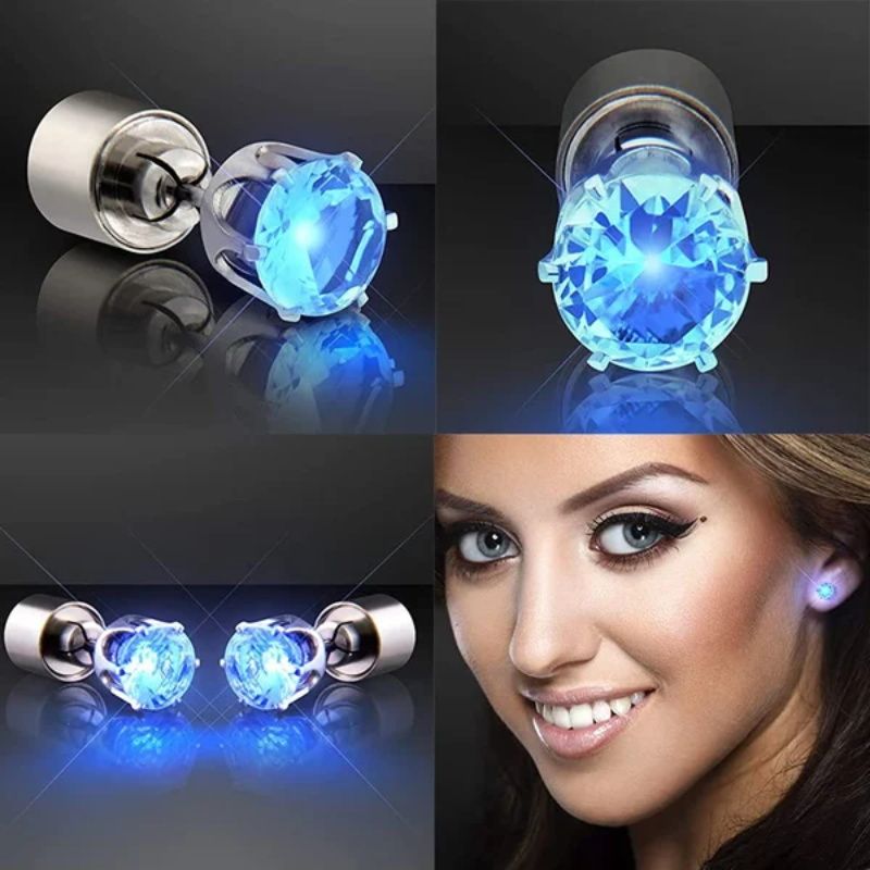Stylische LED-leuchtende Kronenohrringe