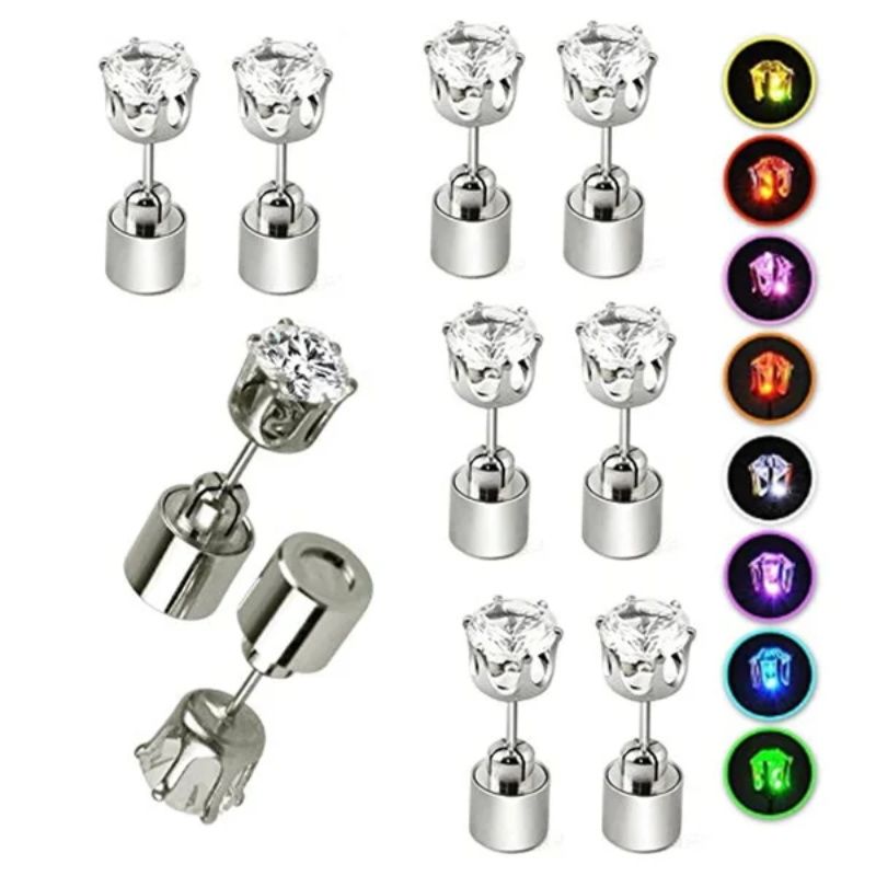 Stylische LED-leuchtende Kronenohrringe