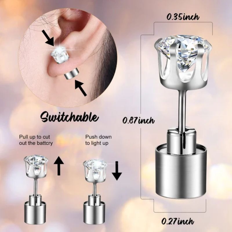 Stylische LED-leuchtende Kronenohrringe