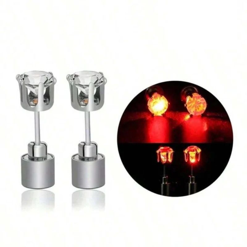 Stylische LED-leuchtende Kronenohrringe