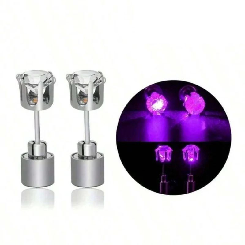 Stylische LED-leuchtende Kronenohrringe