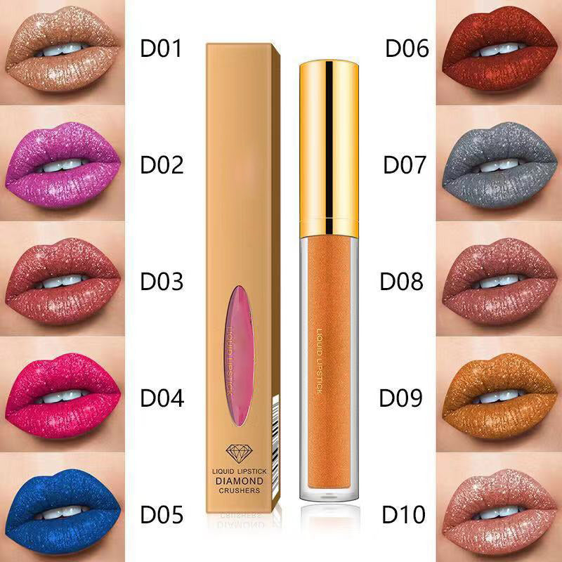 Heißer Verkauf – Metallic-Flüssig-Diamant-Glitzer-Lippenstift/Heißer Verkauf – Metallic-Flüssig-Diamant-Glitzer-Lippenstift