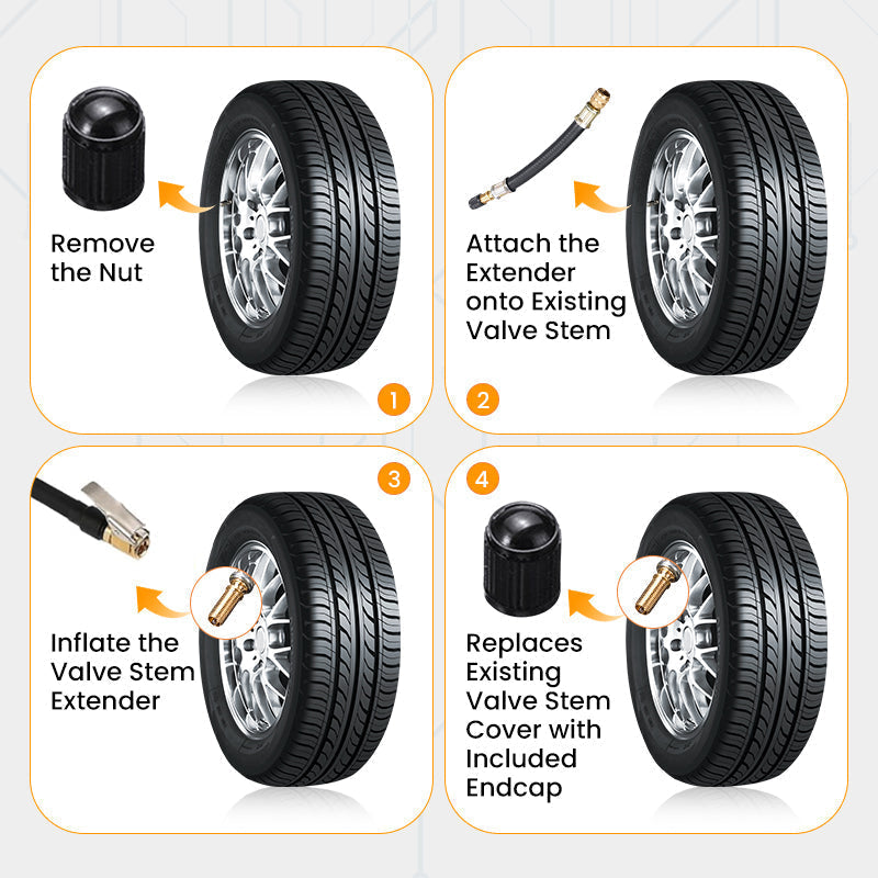 🔥Kaufen Sie 1, bekommen Sie 1 gratis🔥Universelle flexible Reifenventilverlängerung