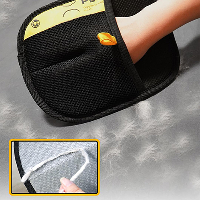 Doppelseitige Handschuhe für die Fellpflege von Haustieren