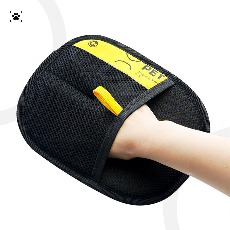 Doppelseitige Handschuhe für die Fellpflege von Haustieren