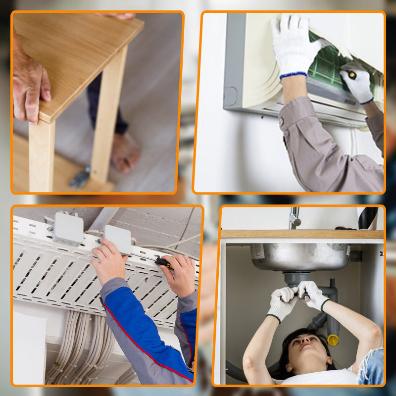 Vielseitiges 8-in-1-Set mit magnetischen Ratschen-Schraubendreherbits