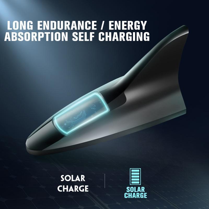 Solarbetriebene Auto-Dachantenne in Haifischflossenform mit LED-Taschenlampe