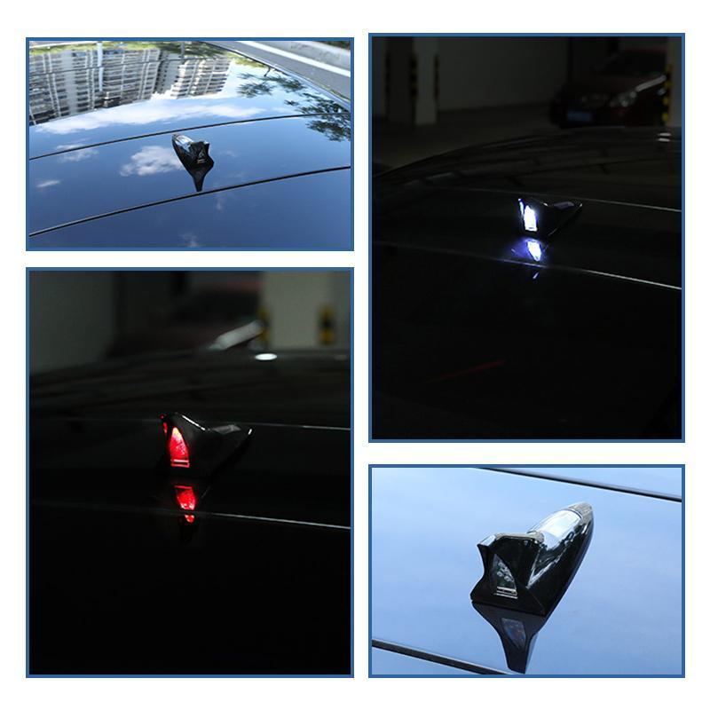 Solarbetriebene Auto-Dachantenne in Haifischflossenform mit LED-Taschenlampe