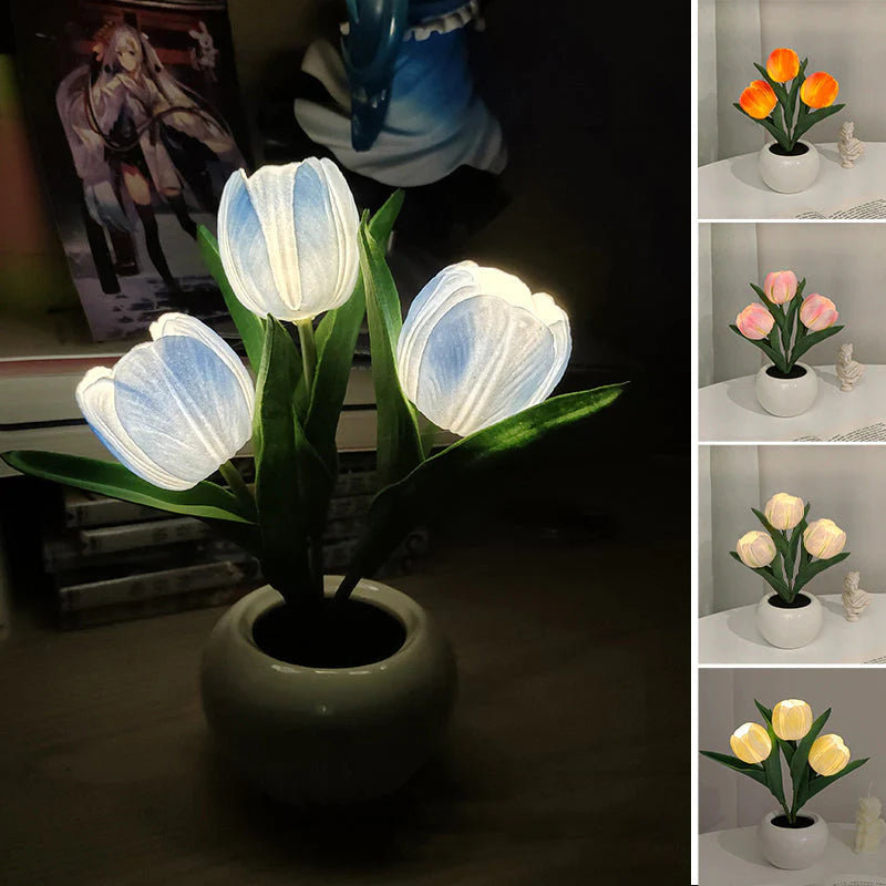 LED Tulpen-Nachtlampe Blumen-Tischlampe🌷