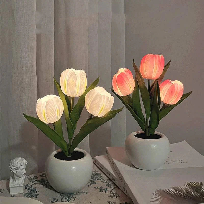 LED Tulpen-Nachtlampe Blumen-Tischlampe🌷