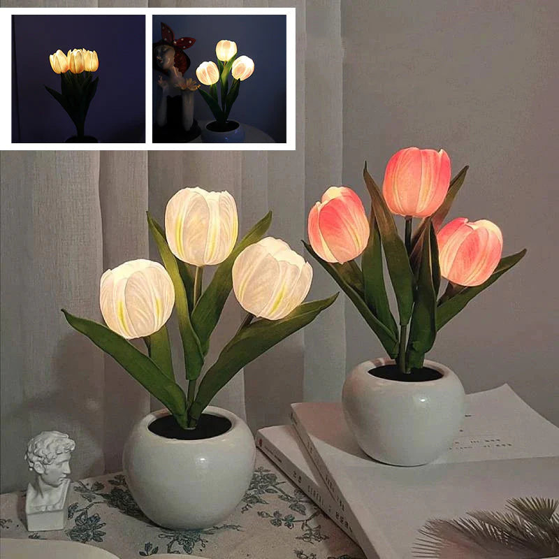 LED Tulpen-Nachtlampe Blumen-Tischlampe🌷