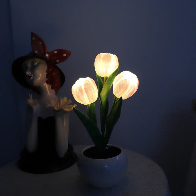 LED Tulpen-Nachtlampe Blumen-Tischlampe🌷