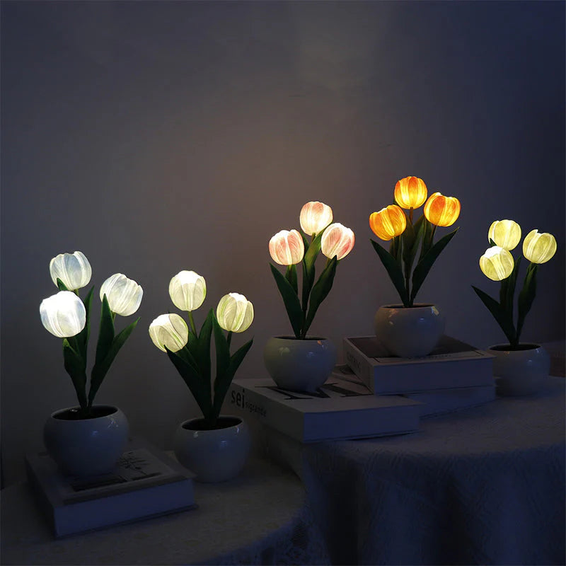 LED Tulpen-Nachtlampe Blumen-Tischlampe🌷