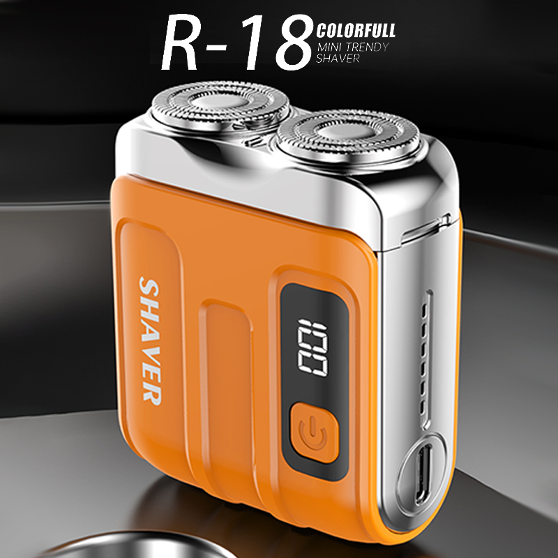 ⚡Portable Mini Men's Electric Shaver – AI Beard Sensing, Magnetic Head, Fast Charge ✨