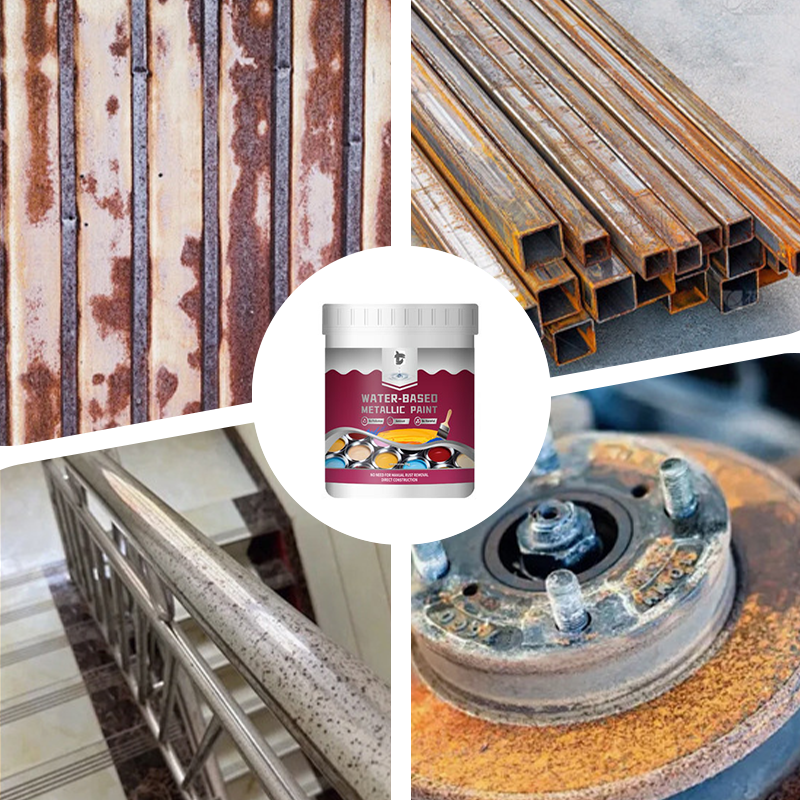 🔨Wasserbasierter Rostumwandler-Metalllack🚨 STOPPEN SIE ROST IN SEINEN SPUREN!