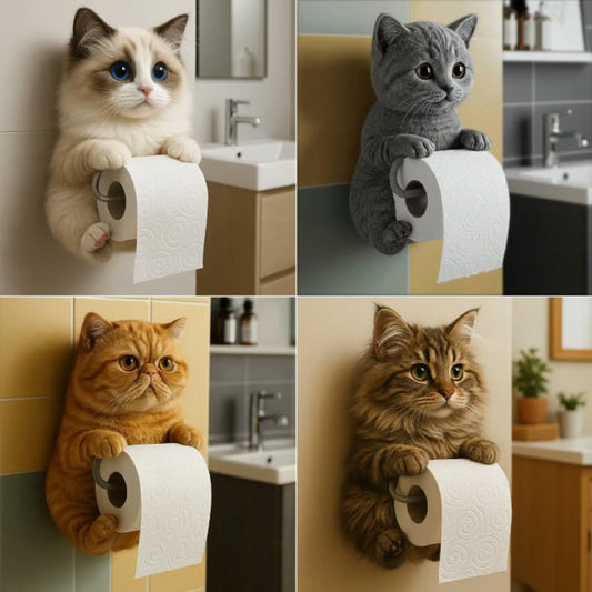 🧻Wandmontierter Toilettenpapierhalter für Katzen🐾