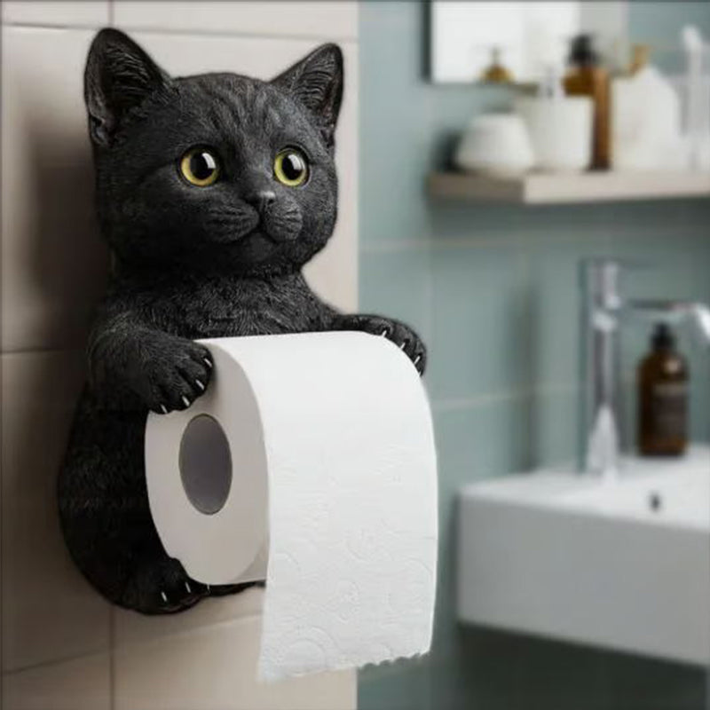 🧻Wandmontierter Toilettenpapierhalter für Katzen🐾