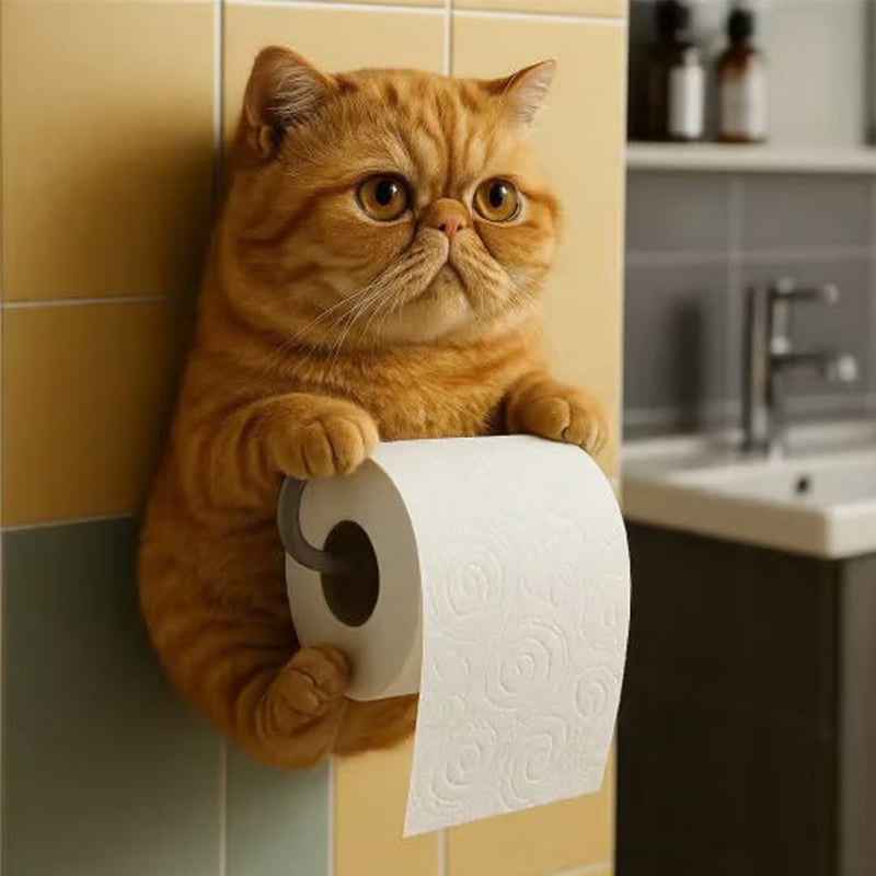 🧻Wandmontierter Toilettenpapierhalter für Katzen🐾