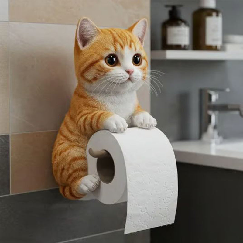 🧻Wandmontierter Toilettenpapierhalter für Katzen🐾