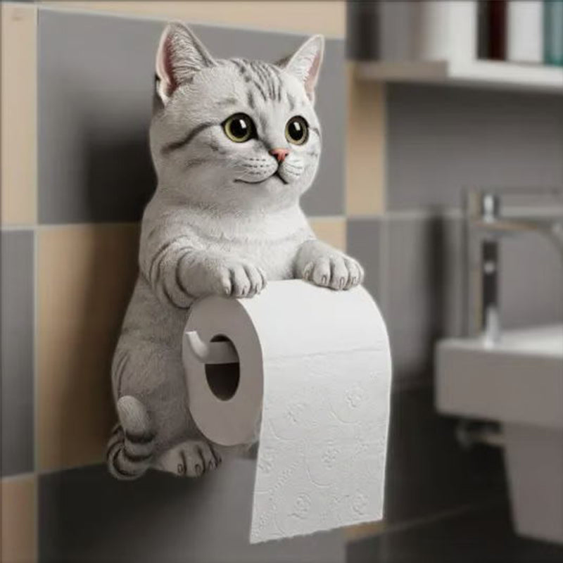 🧻Wandmontierter Toilettenpapierhalter für Katzen🐾