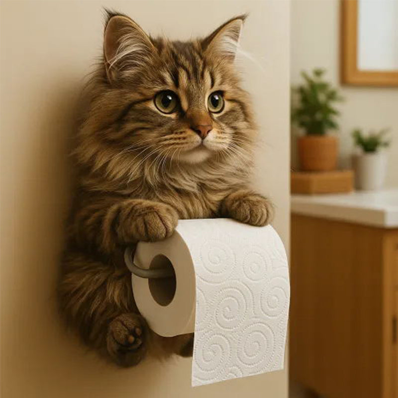🧻Wandmontierter Toilettenpapierhalter für Katzen🐾