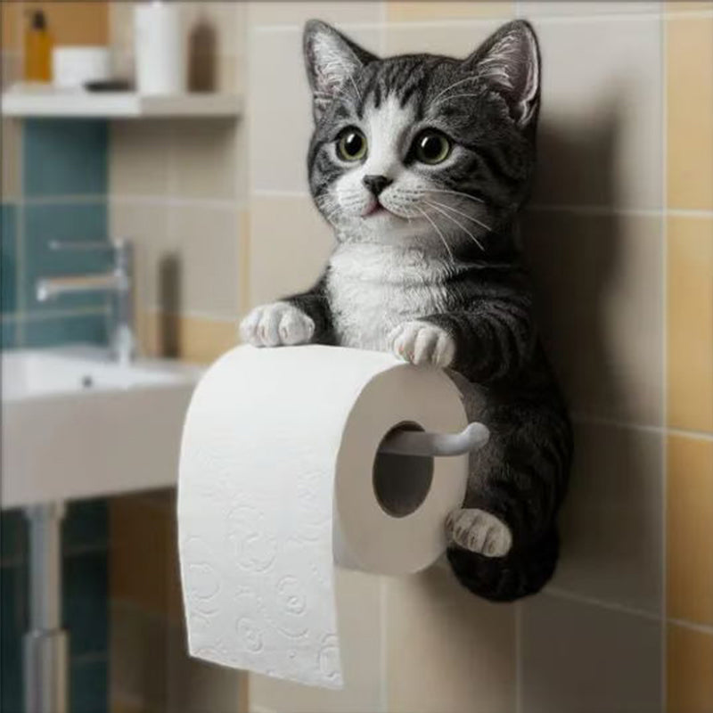 🧻Wandmontierter Toilettenpapierhalter für Katzen🐾