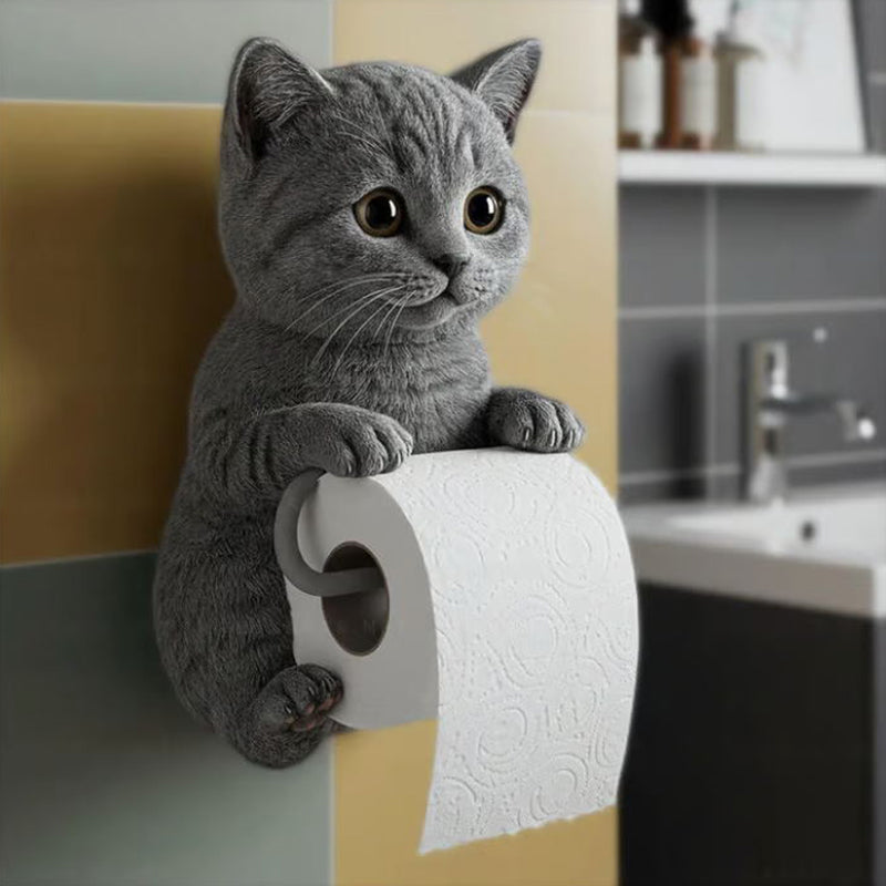 🧻Wandmontierter Toilettenpapierhalter für Katzen🐾