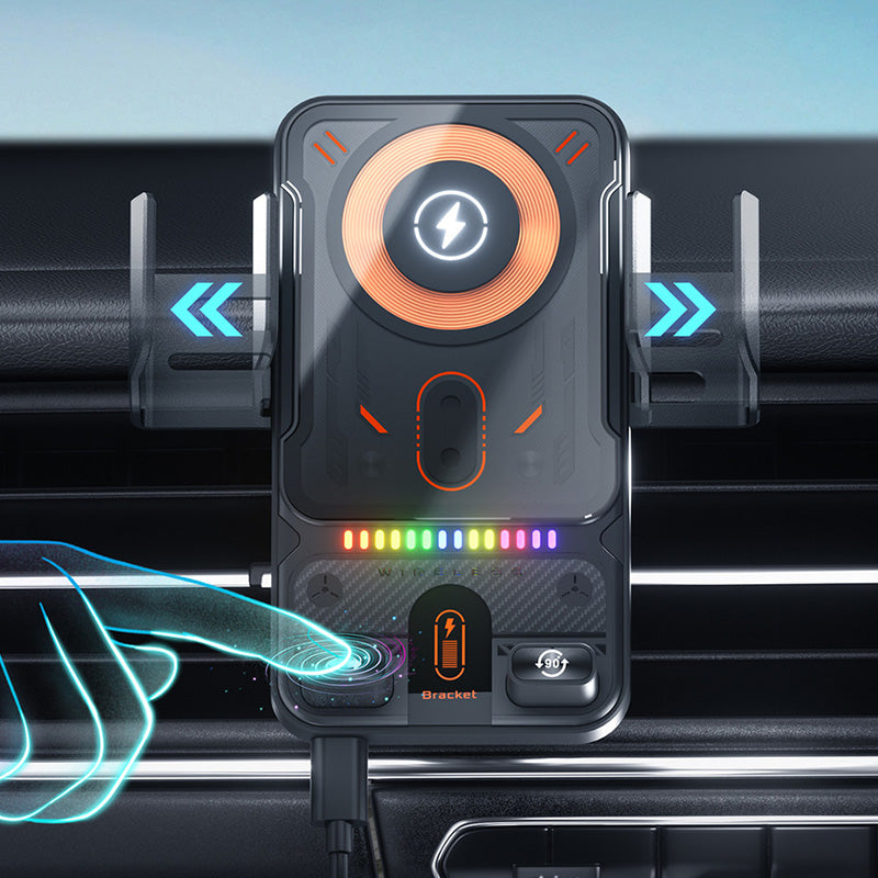 🔥HEISSER VERKAUF 50 % RABATT🎁⚡Über 50.000 verkauft! 📱Intelligenter 2-in-1-Autohalter für Mobiltelefone mit Drehfunktion und kabellosem Ladegerät⚡