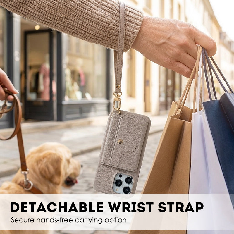 🔥Rosa Schutzhülle für das Handy mit Spiegel und Handgelenkband