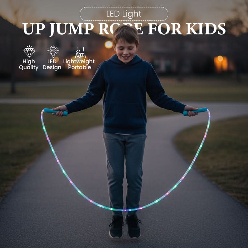 🎉 Neujahrsangebot – 50 % RABATT! ✨ LED-Springseil für Kinder – Spielen mit Stil und magischer Lichtshow! 💡