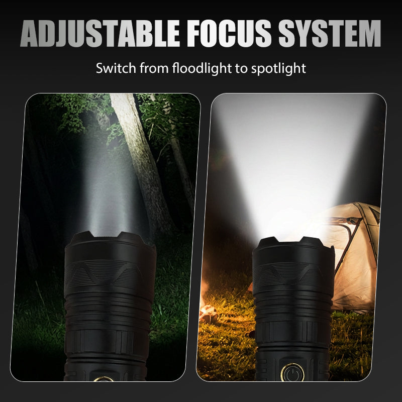 Wiederaufladbare P50 LED-Taschenlampe mit einstellbarem Zoom
