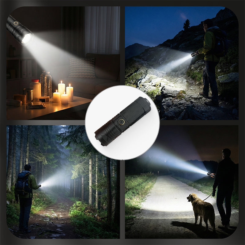 Wiederaufladbare P50 LED-Taschenlampe mit einstellbarem Zoom
