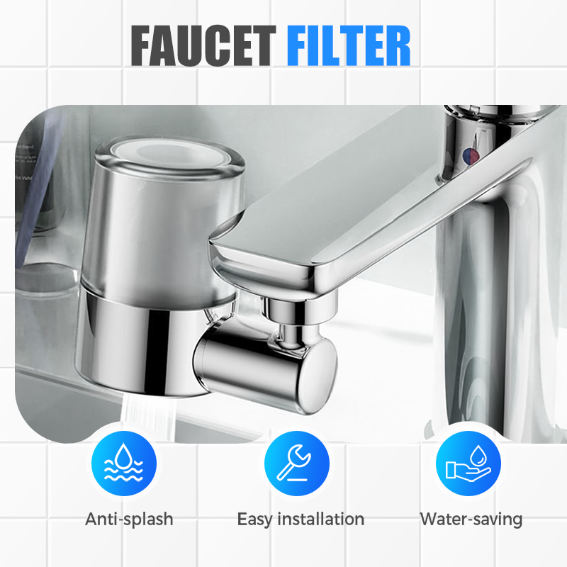 ✨ 💝Universelles 360°-drehbares Wasserhahn-Filterstellenset