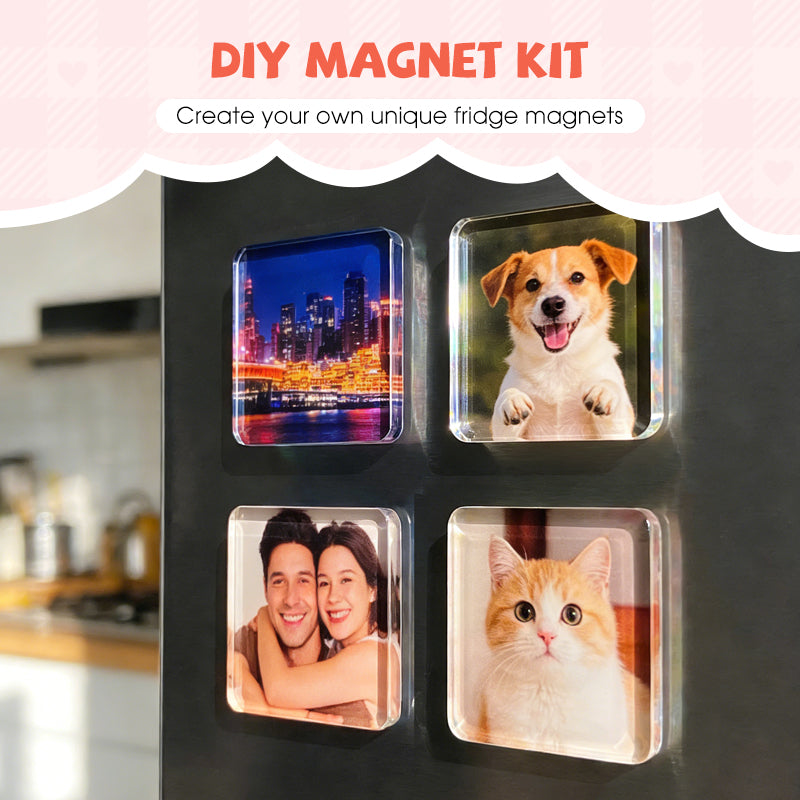 🎨Klares Acryl-DIY-Kühlschrankmagnet-Set