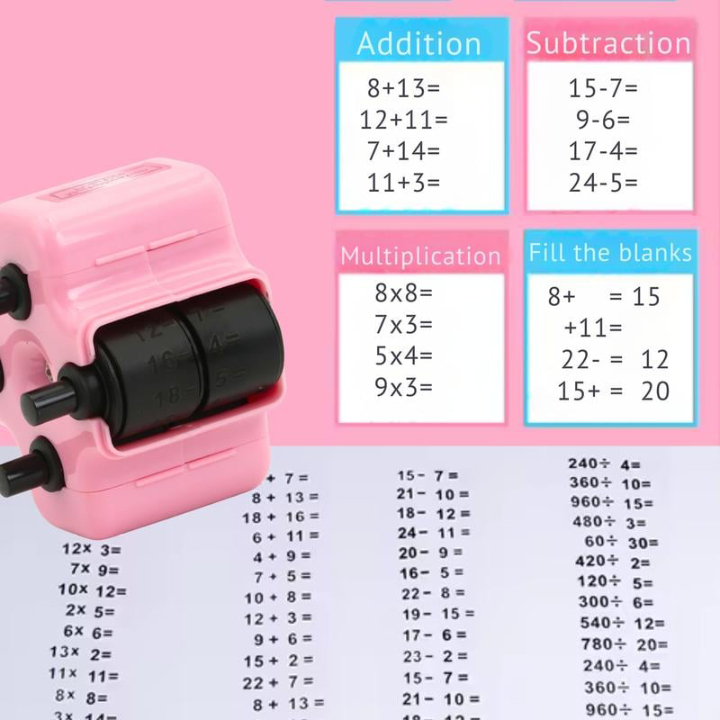 4-in-1-Mathe-Rollstempel für Kinder