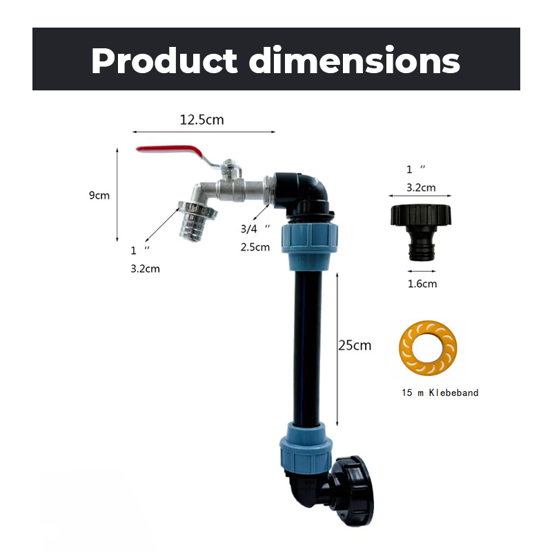 🛠️ 💧 IBC Tank Anschlussset Komplett – Hahn, Ventile, Adapter & Dichtungen – Dicht, langlebig & sofort montierbar ✨