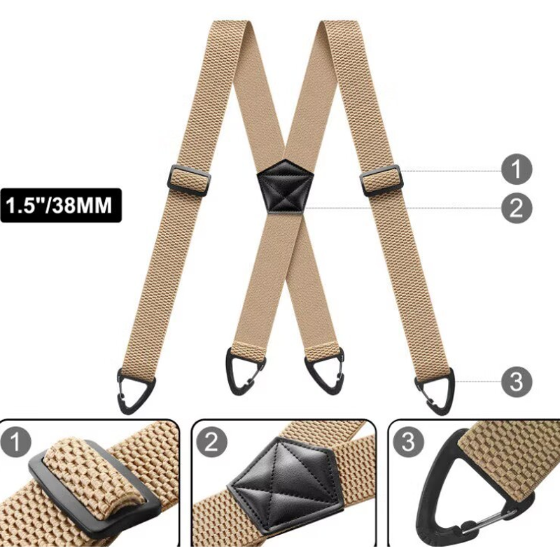 👔 Hosenträger für Herren mit X-förmigem Rücken und robusten Hakenverschlüssen 🎩