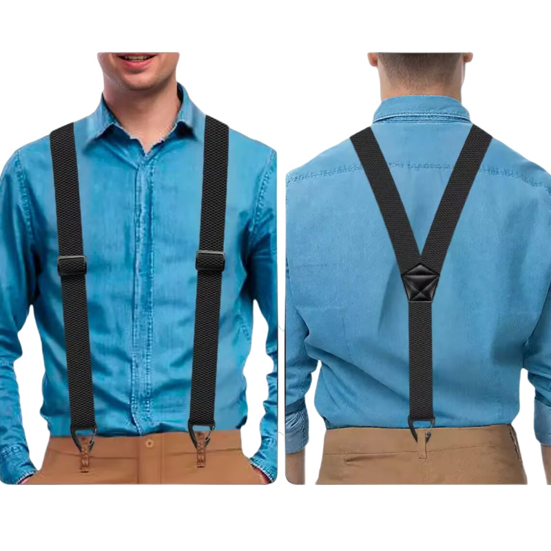 👔 Hosenträger für Herren mit X-förmigem Rücken und robusten Hakenverschlüssen 🎩