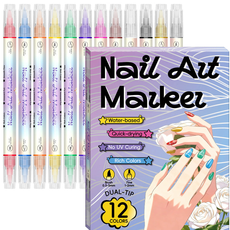 🔥Nagelkunst-Stift-Set mit zwei Spitzen