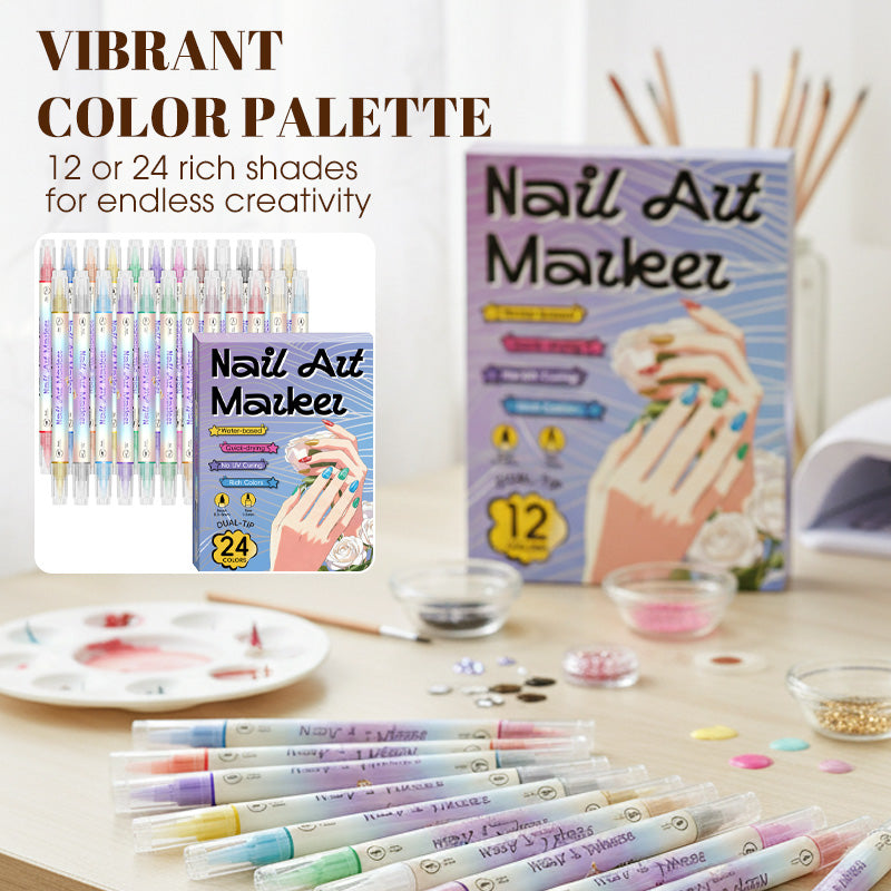 🔥Nagelkunst-Stift-Set mit zwei Spitzen