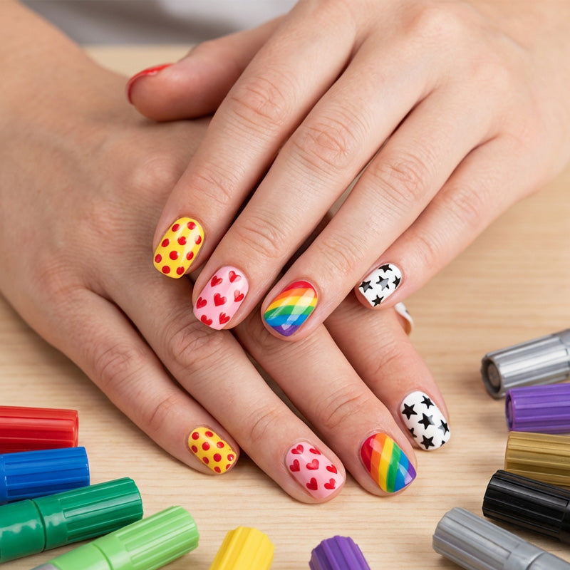 🔥Nagelkunst-Stift-Set mit zwei Spitzen