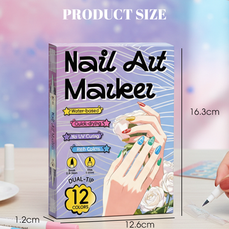 🔥Nagelkunst-Stift-Set mit zwei Spitzen